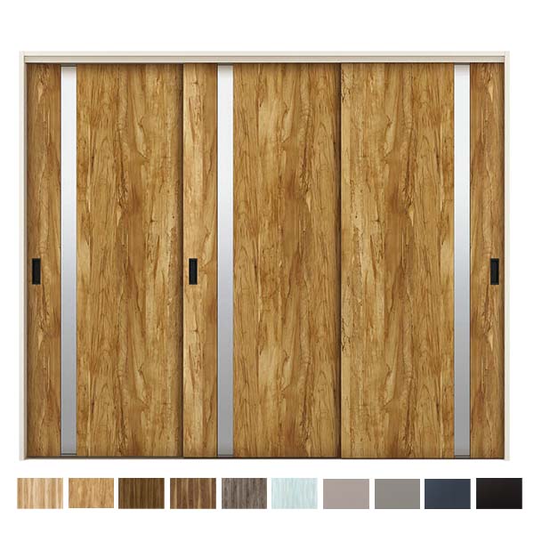 室内引戸 引違い戸 A60 ノンケーシング枠 24320 [W2433×H2033mm] 3枚建 ラフォレスタF YKKap 採光 扉 木質インテリア建材 ドア交換 おしゃれ リフォーム DIY ドリーム