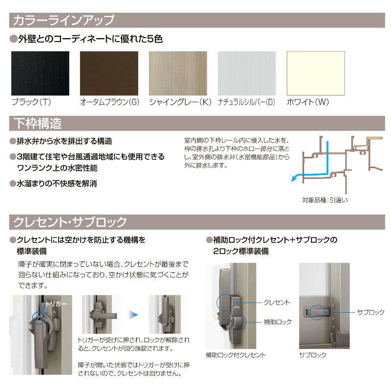 シャッター付引違い窓 半外付 15013 セレクトサッシPG W1540×H1370 mm LIXIL 2枚建...