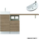 【7月はエントリーでP10倍】 トイレ手洗 キャパシア サイドベースキャビネット カウンター奥行160 ベッセル型 丸形手洗器 YN-AL(L/R)EABKXH(E/J)X ハンドル水栓 LIXIL リクシル ドリーム