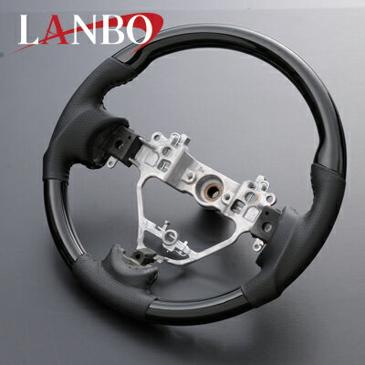 スペーシアステアリングMK32SMK42SピアノブラックガングリップLAMBO(ランボ)LS137