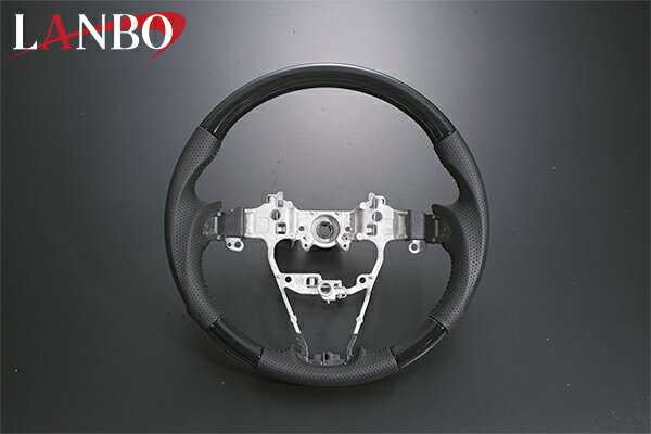 スペーシアステアリングMH53S黒木目ガングリップLAMBO(ランボ)SS03A