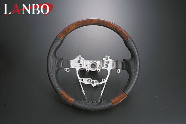 スペーシアステアリングMH53S茶木目ノーマルグリップLAMBO(ランボ)SS03B