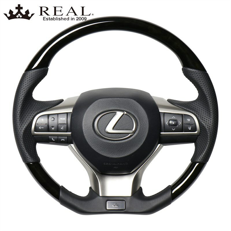 レクサスLX ステアリング URJ201W H27/9- ブラックウッド REAL(レアル) LXA-BKW-BK