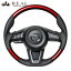 MAZDA2 ステアリング DJ系 R1/9- パールレッド REAL(レアル) MZD-RDW-BK