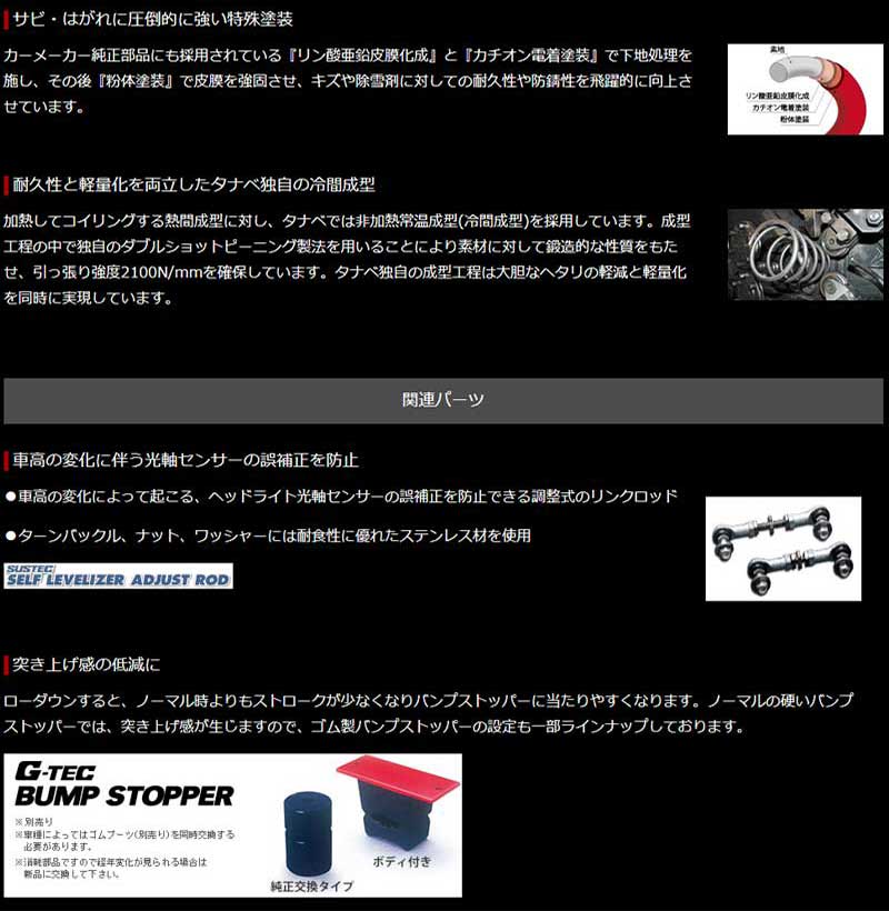 アテンザスポーツ ダウンサス GH5AS H20/1-H24/11 サステックNF210 TANABE(タナベ) GH5FWNK