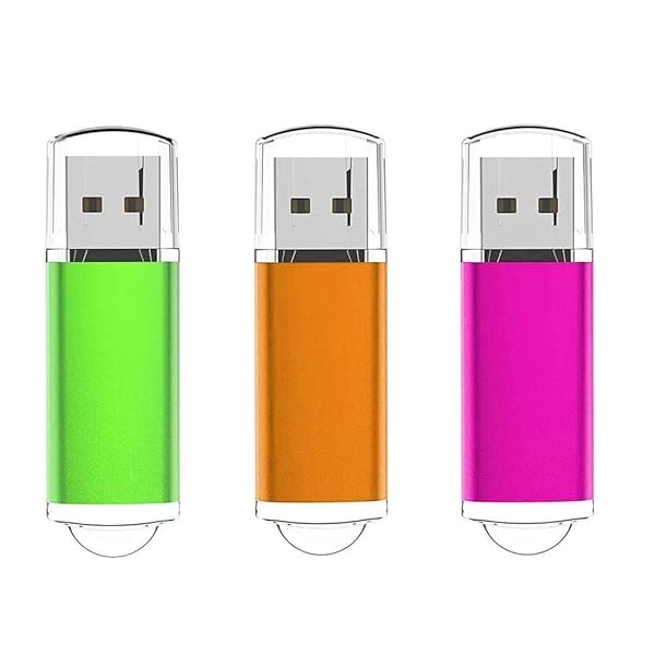 USBメモリ 16GB 3個セット フラッシュメモリー USB2.0 フラッシュドライブ キャップ式 防塵性能優れ ストラップ付き LEDライト付き (16GB 3色)