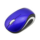 NAMOTUOFO ワイヤレスマウス マウスの小型 超小型 ワイヤレス ミニ マウス 無線 USB光学式 子供用 マウス コンパクト 携帯に便利 (青)