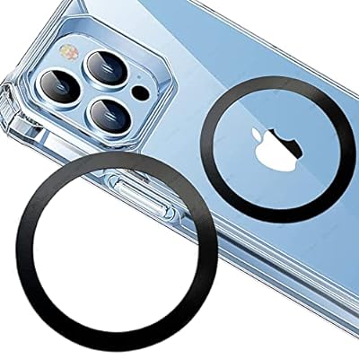 【耐熱性アップ】Magsafe用 リング 磁気増強 iPhone マグネット マグセーフ シール DIY Magsafe対応 シール (ブラック・2枚入り)