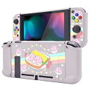 PlayVital Nintendo Switchコンソールに対応用バックカバー、NS Joyconハンドヘルドコントローラー分離可能プロテクターハードシェル、NintendoSwitch用にカスタマイズされたドッキングできる保護ケース【ピギーサンド