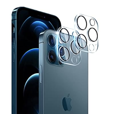 【2枚セット】 対応 iPhone 12 Pro カメラフィルム 2枚 アイフォン12Pro レンズ 保護カバー 黒縁取り 露出オーバー防止 【 日本硝子素材 9H強度 】 対応 アイフォン12プロ レンズフィルム 耐衝撃 飛散防止 高透過率 指紋・
