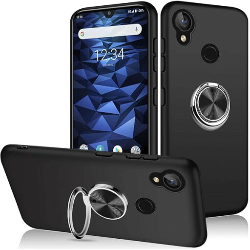 KYOCERA Digno SX3 ケース リング付き 京セラ Digno SX3 KYG02 ケース スマホケース 耐衝撃 カバー 軽量 薄い TPU スタンド機能 擦り傷防止 落下防止 車載ホルダー対応 ストラップホール付き(ブラック) KYOCERA Digno SX3 ケース リング付き 京セラ Digno SX3 KYG02 ケース スマホケース 耐衝撃 カバー 軽量 薄い TPU スタンド機能 擦り傷防止 落下防止 車載ホルダー対応 ストラップホール付き(ブラック)