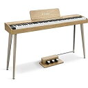 Donner 電子ピアノ 88鍵盤 でんしぴあの ベロシティセンシティブ鍵盤 タッチ MIDI 3本ペダル スタンド アダプター付 温かみを感じる木製 初心者 ...