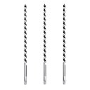 木工用ドリルビット六角軸 ,木工・樹脂ドリル刃,ビット径6mm-32mm,ロングビット,電動工具 ,全長230-460mm (6x350mm*3)(4)