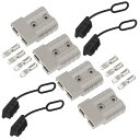 50A 600V 電源コネクター フォークリフト コネクター バッテリークイックコネクト切断電気プラグ イックディスコネクト、キャンピングカー、キャラバン、キャンピングカー、ボート用 灰色