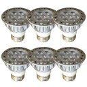 ハロゲン電球 led e26口金 調光器対応 5W 中角30度 ハロゲン電球40W~50W相当 レフ電球代替 密閉器具対応 (5000K昼白色相当, E26口金 調光 (本体銀) 6個)