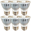 e26 ledスポットライト 調光器対応 7W LEDハロゲン電球60W~75W相当 ダクトレールLEDスポットライト密閉器具対応 6個セット (電球色相当(2700K), 本体銀 (中角30度) E26口金 調光対応)