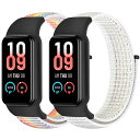 ナイロンバンド Amazfit Band 7 ストラップのみに対応 調節可能で快適なナイロンスポーツ交換用ストラップ レディース メンズ 通気性リストバンド A...