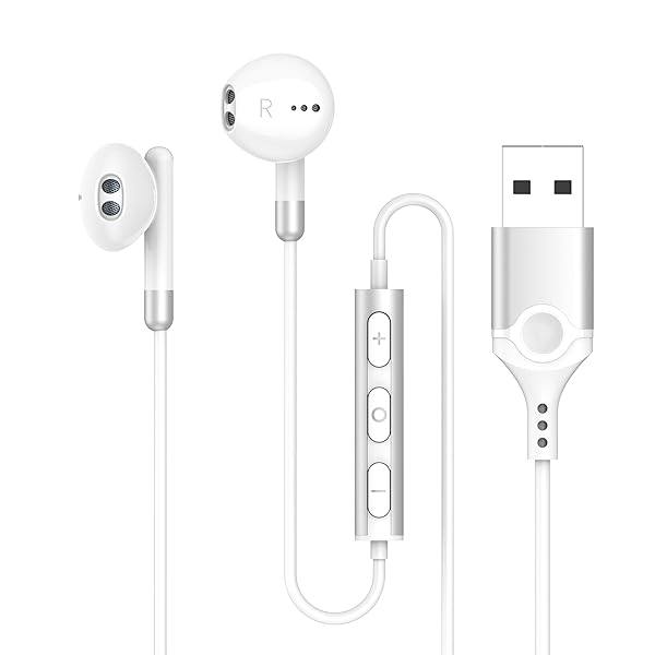 イヤホン マイク USB 有線 ヘッドセット 【2.3m】 マイク付きイヤホン 通話可能 音量調節 HIFI音質 テレワーク WEB会議 Zoom パソコン用 ゲーミング イヤホン USB-A ポート搭載のデスクトップ、コンピュータ、PC、ラップトッ