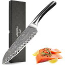 包丁 三徳包丁 ダマスカス+VG10 67層 刃渡り16.8cm 切れ味良い 多機能 料理器具 肉・野菜・果物切り 家庭用 業務用
