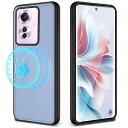 OPPO Reno11 A 5G ケース MagSafe対応 耐衝撃 オッポ レノ11A カバー ワイヤレス充電対応 Reno11A スマホケース PC 軽量 薄型 擦り傷防止 落下防止 ストラップホール付き (うすむらさき)