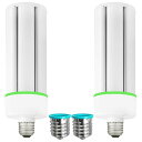 LEDコーン型電球 E26 E39口金両対応 50W 6500LM 軽量型 昼白色相当5000K 街灯 工場灯 倉庫灯 車庫灯 街路灯 LEDコーンランプ 300W-400W水銀灯/水銀ランプ相当 IP64防水防塵 2個セット (昼白色, 50W(フ