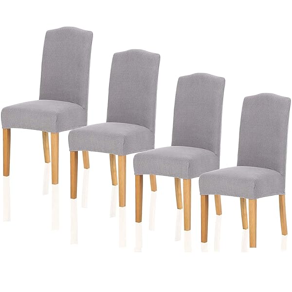 椅子カバー 4枚， チェアカバー 選べる 11色 伸縮素材 ストレッチ ふわふわ 家庭・ホテル用 ウェディン..