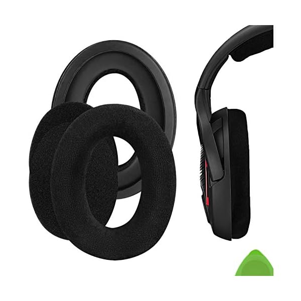 イヤーパッド Comfort 互換性 パッド ゼンハイザー Sennheiser GAME ONE, PC360, PC363D, PC373D ヘッドホンに対応 パッド イヤー/イヤーカップ ベロア (ブラック)