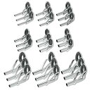 トップガイド ロッドガイド ステンレス 軽量 釣り竿 穂先 修理 (27点 / 内径0.9mm~2.4mm)