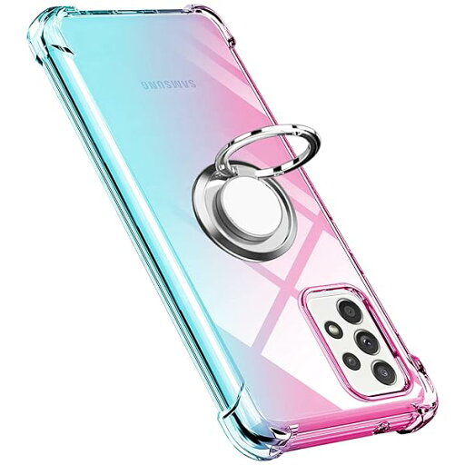 Galaxy A52 5G ケース リング 透明 tpu 薄型 軽量シリコン グラデーション色 ケース ギャラクシーA52 5Gカバー 耐衝撃 指紋防止 車載ホルダー対応 防塵 一体型 人気 携帯カバー(ピンクグリーン) Galaxy A52 5G ケース リング 透明 tpu 薄型 軽量シリコン グラデーション色 ケース ギャラクシーA52 5Gカバー 耐衝撃 指紋防止 車載ホルダー対応 防塵 一体型 人気 携帯カバー(ピンクグリーン)