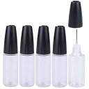 液体 貯蔵用 DIY用 液体ドロッパーボトル グルーボトル ユニコーンボトル 小分けボトル (A(15ml,黒))