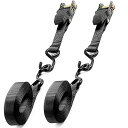ラッシングベルト ラチェット式ベルト 荷締めベルト 荷物固定ベルト 5m 黒 ラッシング幅2.5cm 破断荷重約800kg 2本組 ブラック