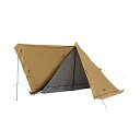 ムシャテント 1人用 火の粉に強い TC 素材の ソロテント T1-819-TN 組立サイズ(外寸):(約)W290×D290×H183cm ※ロープ、スカートを含まず。