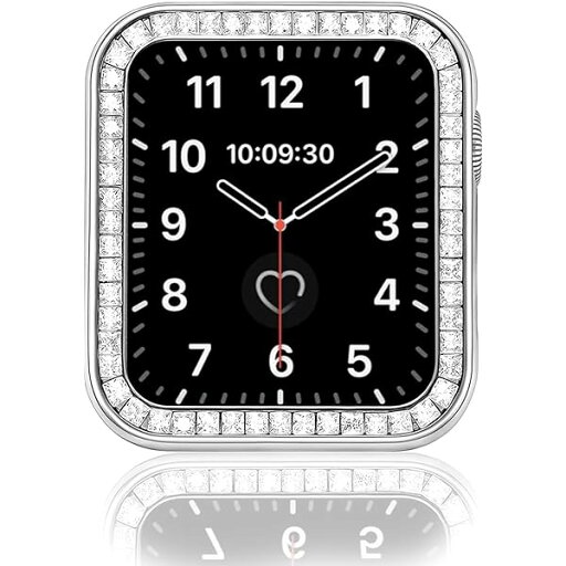 対応Apple Watch7/8 保護ケース 41mm アップルウォッチ 7 金属カバー 彩りラインストーン 傷防止 お洒落 キラキラ 装着簡単 Apple Watch 8 保護バンパ(41mm|シルバー) 対応Apple Watch7/8 保護ケース 41mm アップルウォッチ 7 金属カバー 彩りラインストーン 傷防止 お洒落 キラキラ 装着簡単 Apple Watch 8 保護バンパ(41mm|シルバー)