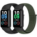 ナイロンバンド Amazfit Band 7 ストラップのみに対応 調節可能で快適なナイロンスポーツ交換用ストラップ レディース メンズ 通気性リストバンド A...