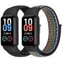 ナイロンバンド Amazfit Band 7 ストラップのみに対応 調節可能で快適なナイロンスポーツ交換用ストラップ レディース メンズ 通気性リストバンド A...