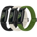 Fitbit Inspire 3/Inspire 2/Inspire/Inspire HR/Ace 2/Ace 3 バンドと互換性あり、伸縮性のある調節可能な交...