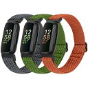 Fitbit Inspire 3/Inspire 2/Inspire/Inspire HR/Ace 2/Ace 3 バンドと互換性あり、伸縮性のある調節可能な交...