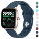 20mm バンド for Amazfit GTS 4 Mini/GTS 4/GTS 3/GTS 2 Mini, Bip U Pro/Bip 3/Bip 3 Pro バンド 交換ベルト 柔らかい シリコンバンド 調節可能 (ディープブルー)(2)