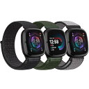ナイロン交換用時計バンド Fitbit Versa 4/Sense 2/Versa 3/Sense レディース メンズ ソフト 通気性 ストラップ スポーツ ソ...