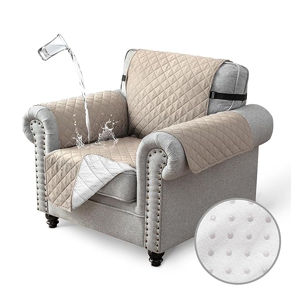 ソファーカバー 1人掛け 防水 マルチカバー 肘付き 犬猫対策 ソファーマット 滑り止め 撥水加工 ソファ..