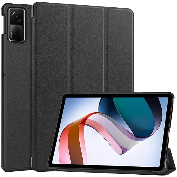 For Xiaomi Redmi Pad SE ケース 11インチ 軽量 薄型 三つ折スタンドケース PUレザー Redmi Pad SE カバー [ブラック]