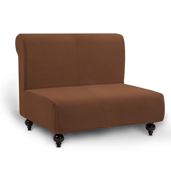 ソファーカバー 2人掛け 肘なし チェアカバー 無地 縦横弾力 ストレッチ フィットタイプ 滑り止め 柔ら..