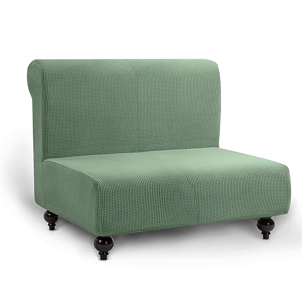 ソファーカバー 2人掛け 肘なし チェアカバー 無地 縦横弾力 ストレッチ フィットタイプ 滑り止め 柔ら..