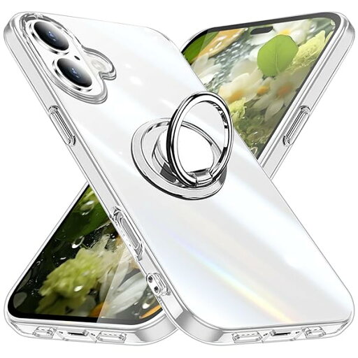 iPhone 16 用ケース クリア リング付き TPU アイフォン16 カバー 専用 黄変防止 耐衝撃 薄型 車載ホルダー対応 滑り止め 落下防止 iPhone 16 用ケース クリア リング付き TPU アイフォン16 カバー 専用 黄変防止 耐衝撃 薄型 車載ホルダー対応 滑り止め 落下防止