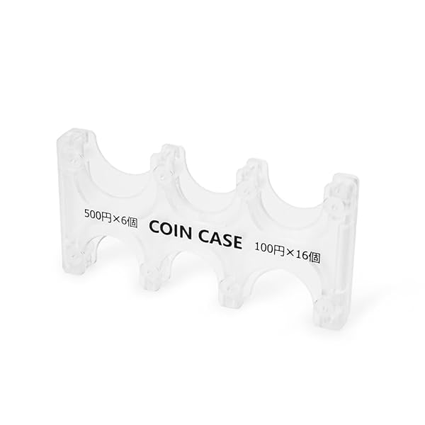 コインホルダー コイン収納 軽量 コンパクト 100円 500円専用ケース 携帯用コインホルダー コインケース 小銭入れ 硬貨収納コインを分類できる (透明)