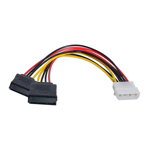 IDE toデュアルSATA II 15p Yスプリッタ10 cmハードディスク電源供給延長ケーブル