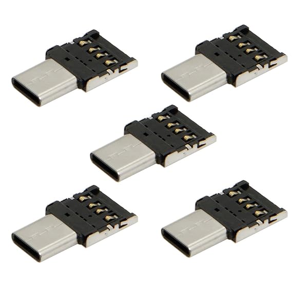 USB C OTGアダプター USB C オス - USB 2.0メス ウルトラミニサイズコネクターアダプター 5個パック