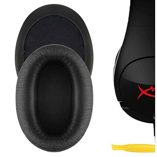 イヤーパッド QuickFit 互換性 パッド HyperX Cloud Flight, Cloud Flight S, Cloud Stinger Gaming ヘッドホンに対応 パッド イヤー/イヤーカップ プロテインレザー (ブラック) イヤーパッド QuickFit 互換性 パッド HyperX Cloud Flight, Cloud Flight S, Cloud Stinger Gaming ヘッドホンに対応 パッド イヤー/イヤーカップ プロテインレザー (ブラック)