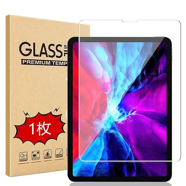 iPad Pro 12.9 ガラスフィルム 保護フィルム 強化 ガラス 液晶保護 硬度9H 飛散防止 指紋防止 気泡防止 高透過率 iPad Pro (2021 第5世代 / 2020 第4世代 / 2018 第3世代) 対応 専用