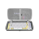 75% キーボードケース、84キーゲーミングキーボード用ハードシェルトラベルキャリーバッグ、Keychron K2、ロジクール Logicool POP Keys/MX Mechanical Mini、AULA F75 Pro/AULA F75 75
